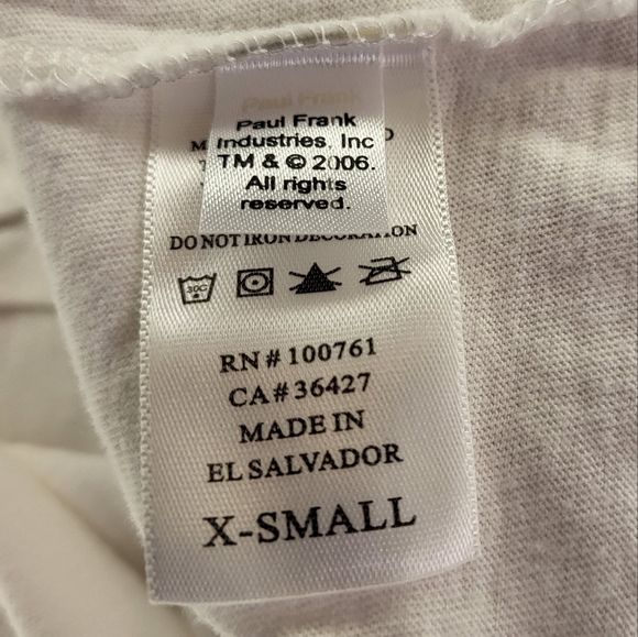 NWT Paul Frank Unreleased T. Campbell Design T Shirt size XSmall - Picture 8 of 9